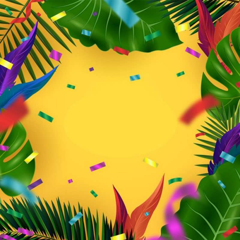 Открытка конфети  тропики  Good luck 