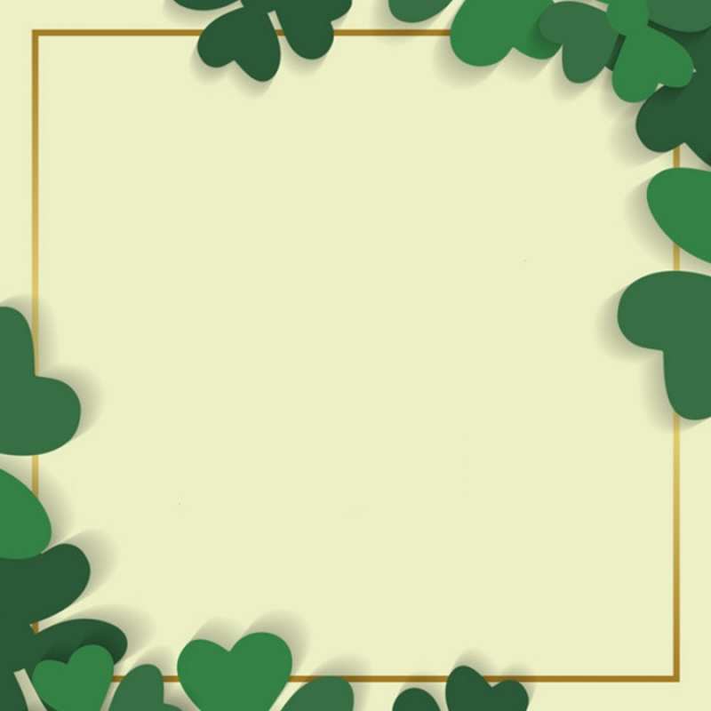 Открытка клевер 2 рамка 2 Good luck 