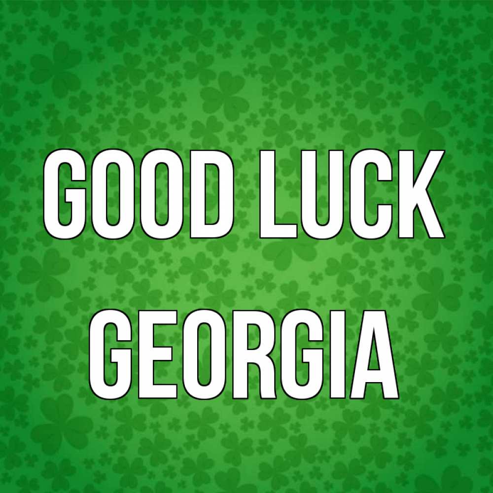Greetings card с именем, Georgia Good luck много листочков на удачу Greetings with text for free download 