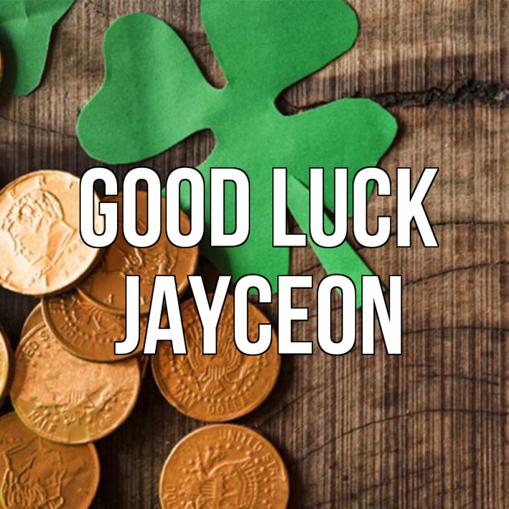 Greetings card с именем, Jayceon Good luck деревянный фон Greetings with text for free download 