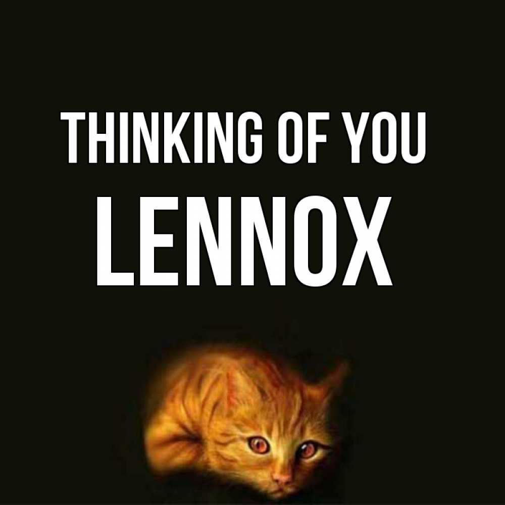 Greetings card с именем, Lennox Thinking of you рыжий Greetings with text for free download 