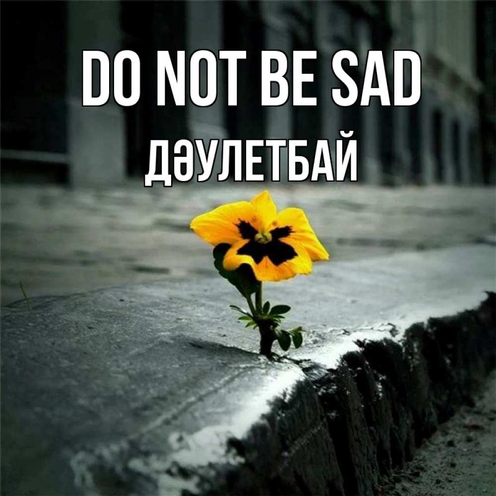 Greetings card с именем, Дәулетбай Do not be sad не сдавайся Greetings with text for free download 