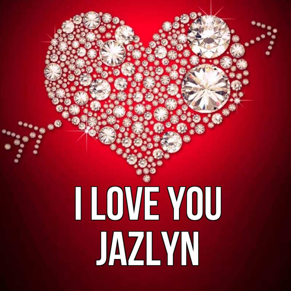 Greetings card с именем, Jazlyn I love you стрела купидона Greetings with text for free download 