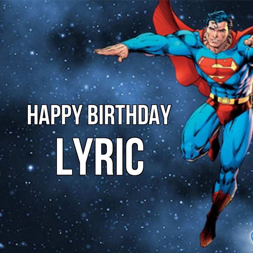 Greetings card с именем, Lyric Happy Birthday супергерой Greetings with text for free download 