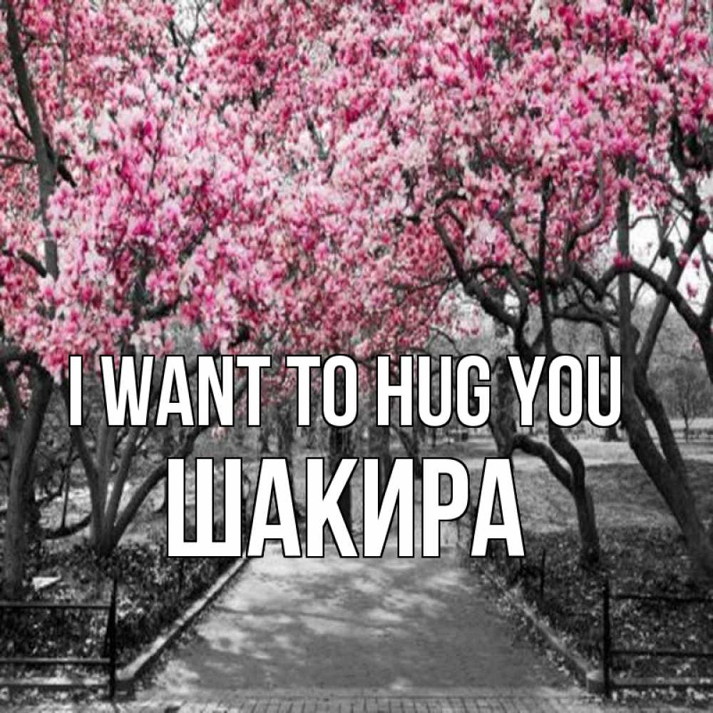 Greetings card с именем, Шакира I want to hug you обработанное фото Greetings with text for free download 