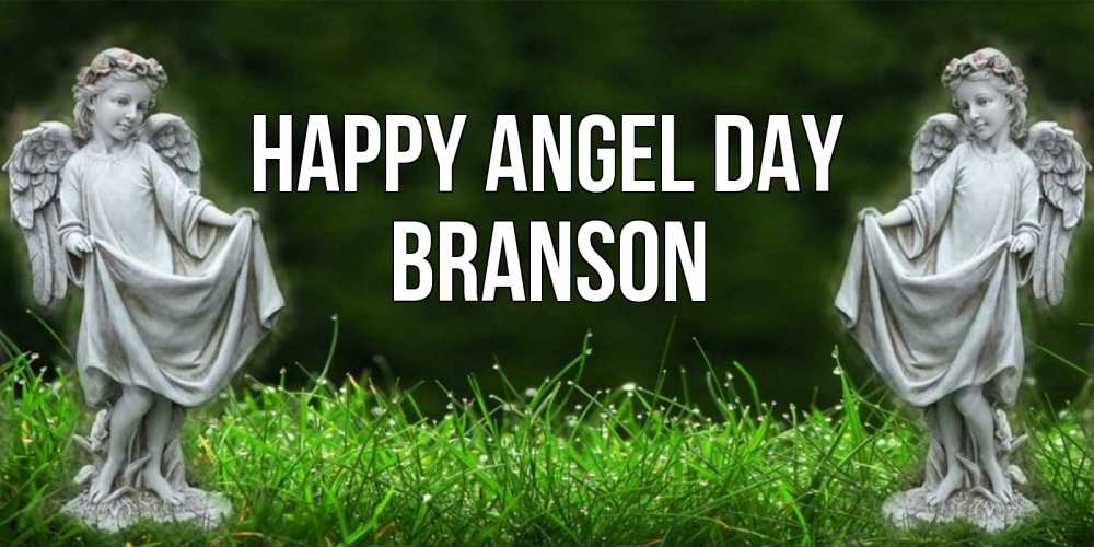 Greetings card с именем, Branson happy angel day небо, ангел, девушка Greetings with text for free download 