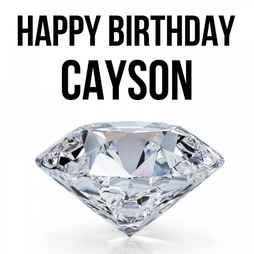 Greetings card с именем, Cayson Happy Birthday к пожеланием быть богатым Greetings with text for free download 