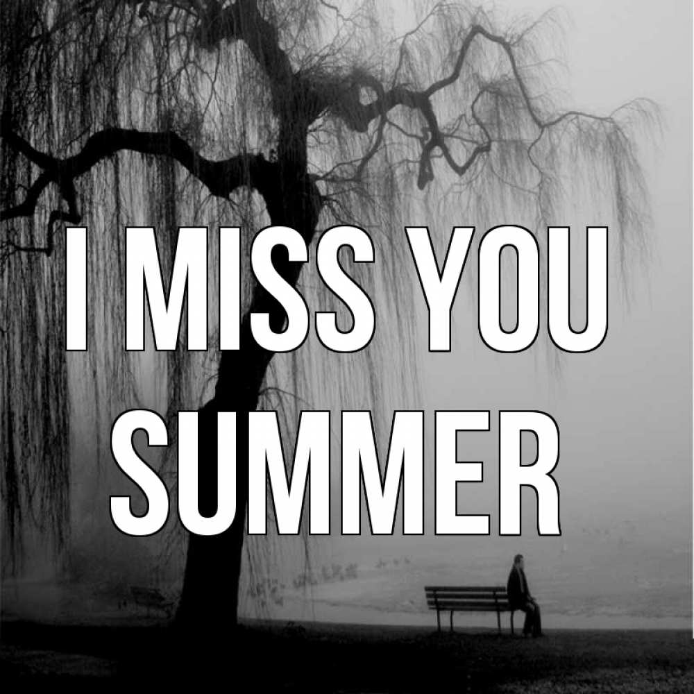Greetings card с именем, Summer I miss you лавочка под деревом я жду тебя Greetings with text for free download 
