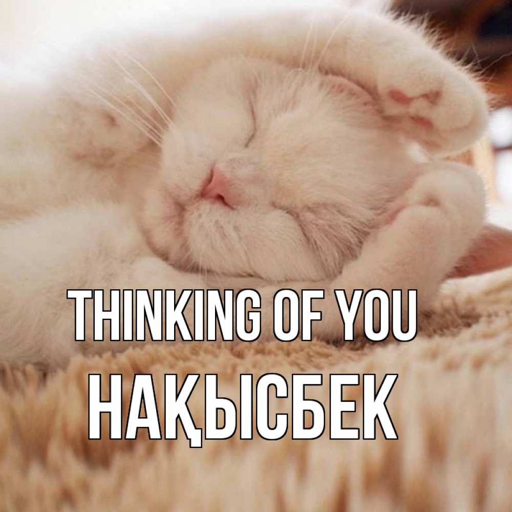 Greetings card с именем, НАҚЫСБЕК Thinking of you для любимой девушки милота Greetings with text for free download 