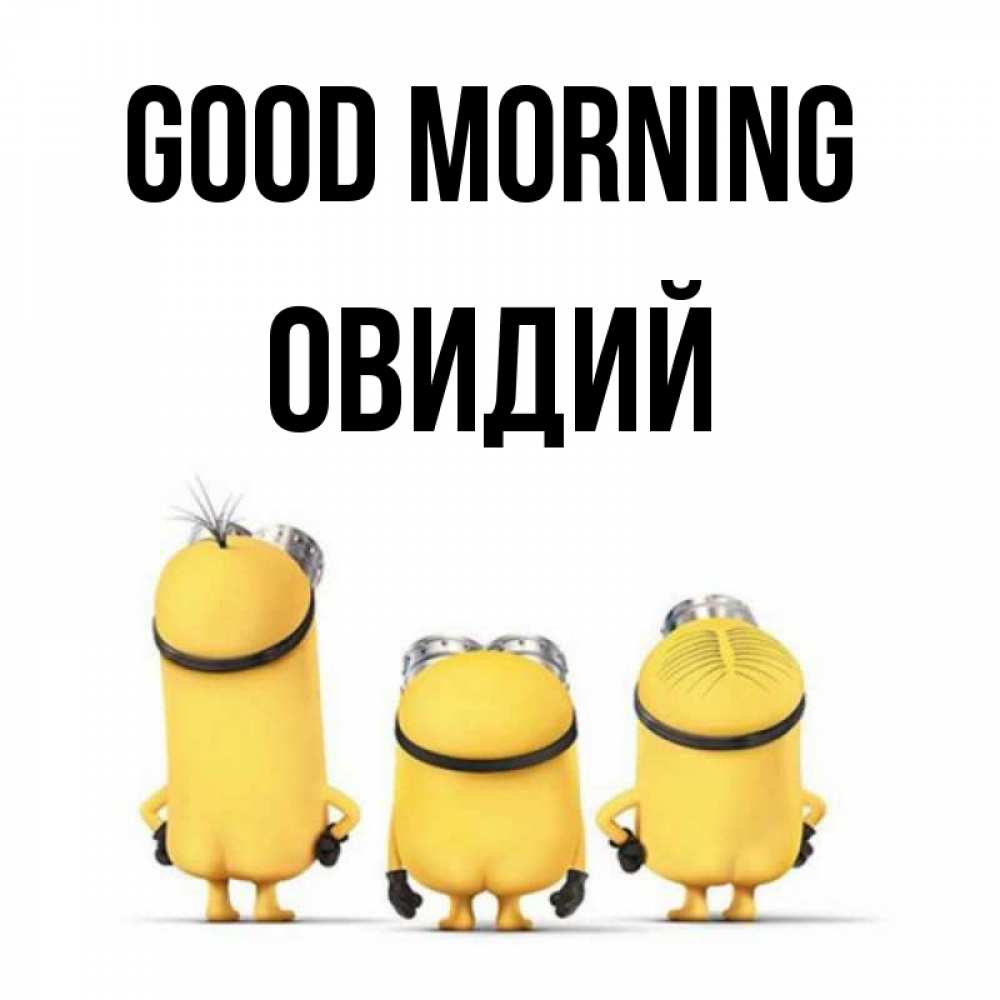 Greetings card с именем, Овидий Good morning подписать открытку онлайн бесплатно Greetings with text for free download 