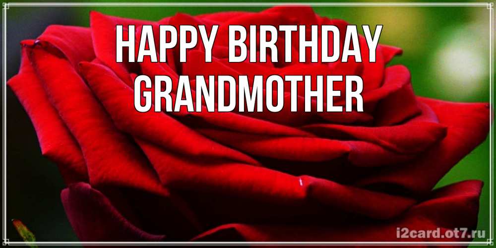 Greetings card с именем, grandmother Happy Birthday розочка очень красивая Greetings with text for free download 
