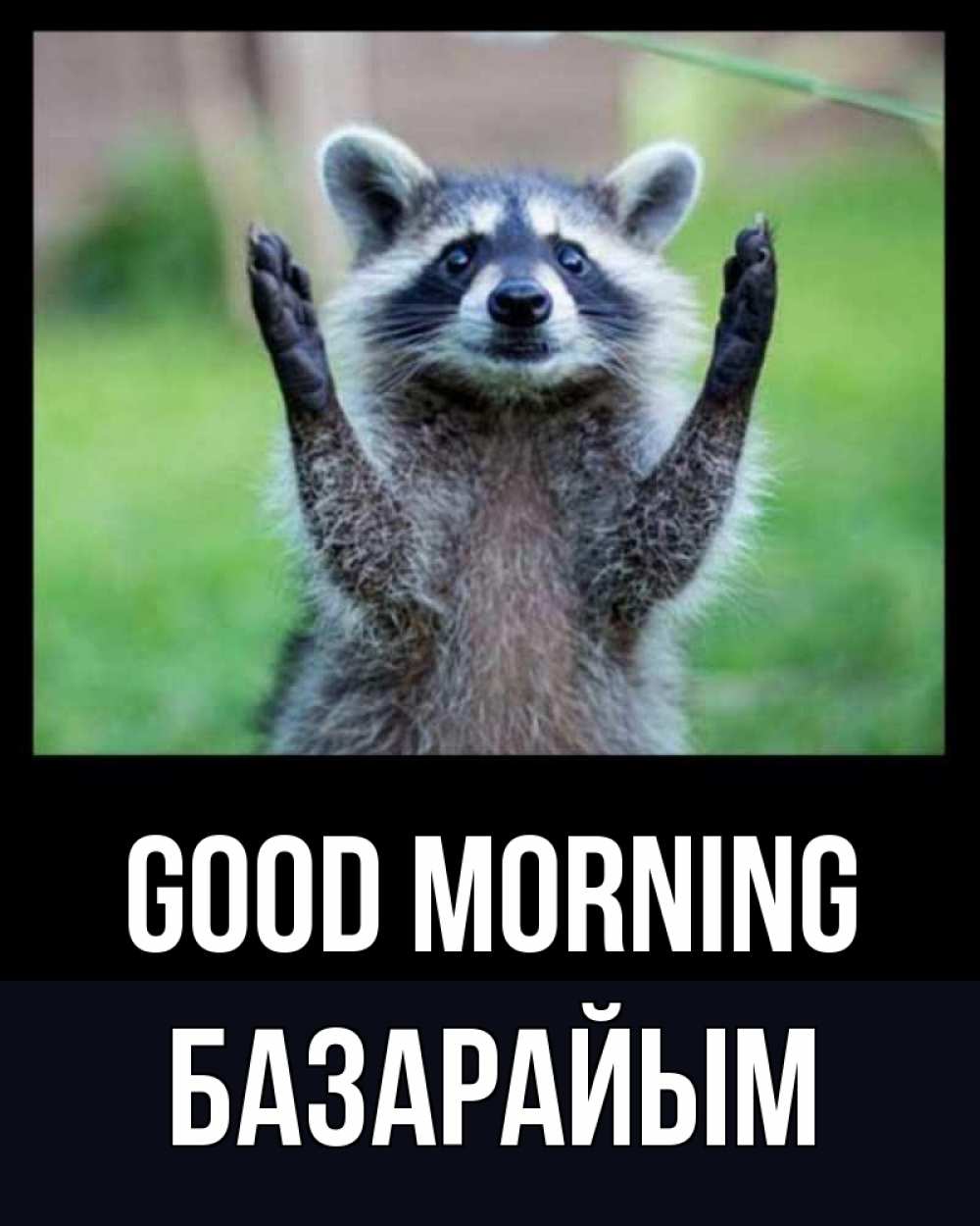 Greetings card с именем, БАЗАРАЙЫМ Good morning хорошее настроение утречком Greetings with text for free download 