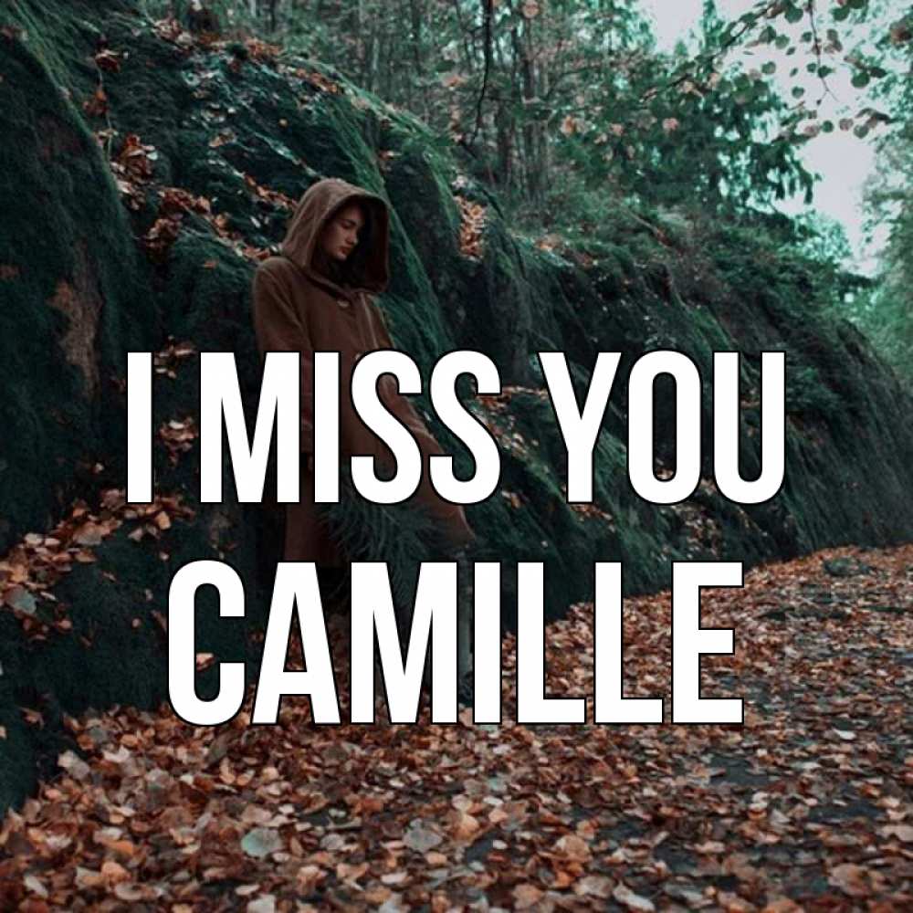 Greetings card с именем, Camille I miss you скука 1 Greetings with text for free download 