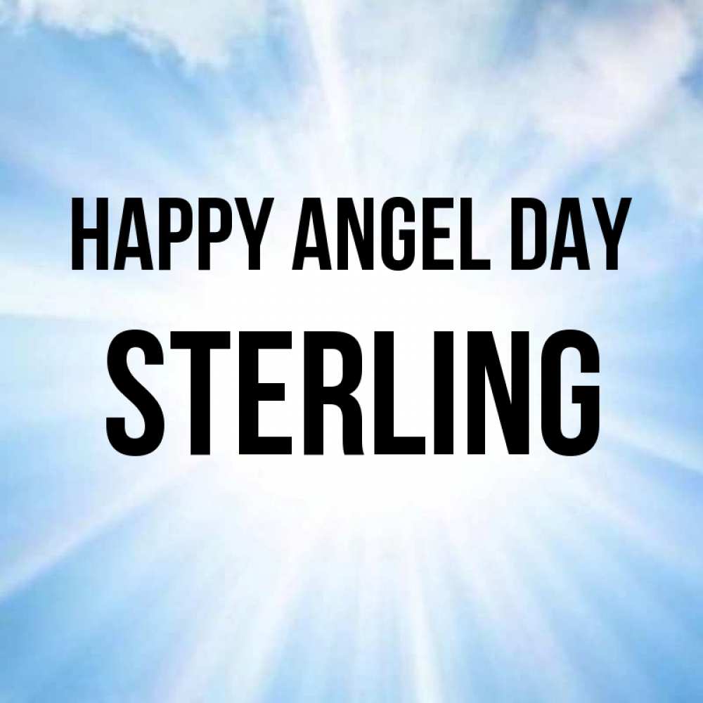 Greetings card с именем, Sterling happy angel day свет небесный Greetings with text for free download 