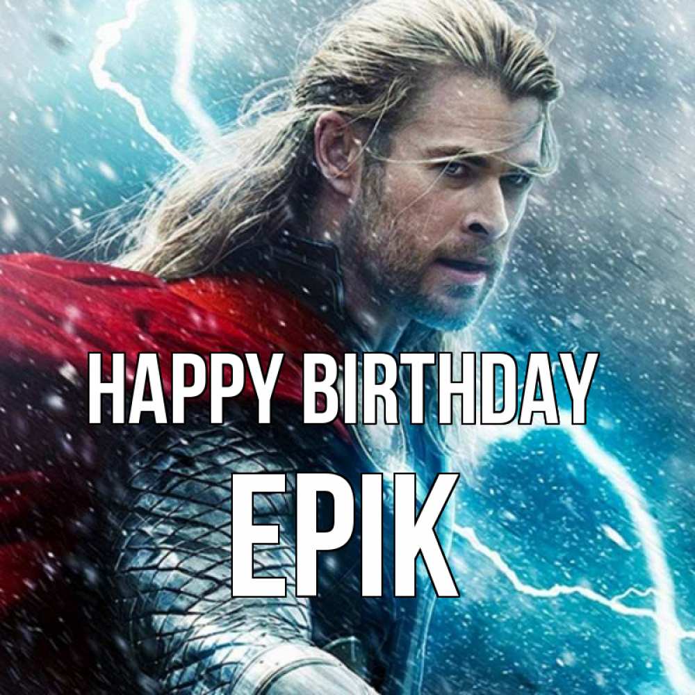 Greetings card с именем, Ерік Happy Birthday марвел боги Greetings with text for free download 