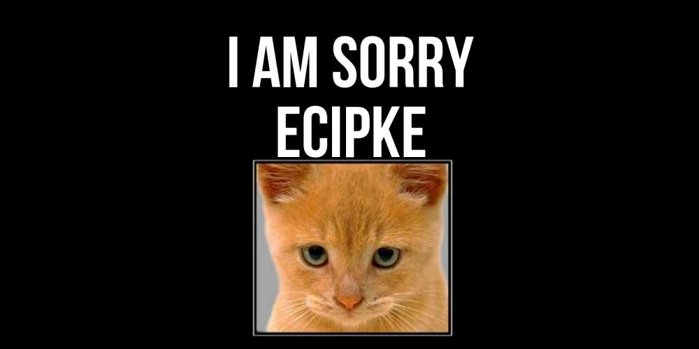 Greetings card с именем, Есірке I am sorry рыжий грустный кот просит прощения Greetings with text for free download 