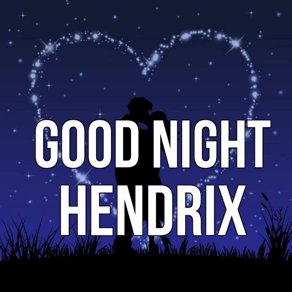 Greetings card с именем, Hendrix Good night сладких снов Greetings with text for free download 