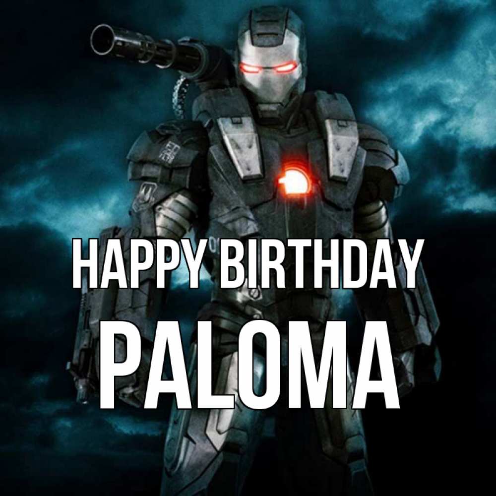 Greetings card с именем, Paloma Happy Birthday марвел супергерой в новом костюме Greetings with text for free download 