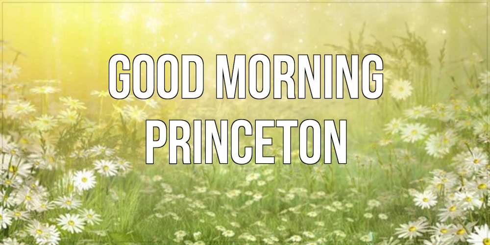 Greetings card с именем, Princeton Good morning доброе утро Greetings with text for free download 