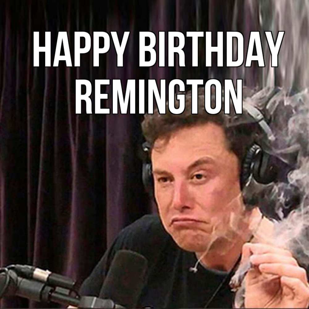 Greetings card с именем, Remington Happy Birthday МЕМ Greetings with text for free download 