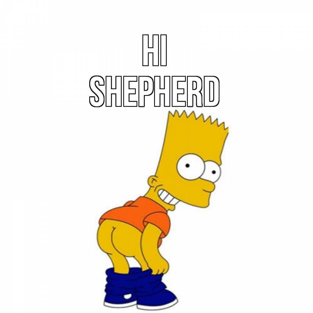 Greetings card с именем, Shepherd Hi попочка Greetings with text for free download 