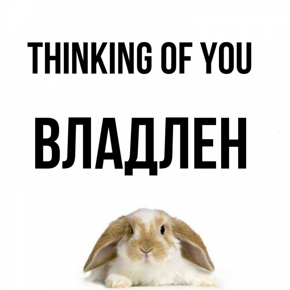 Greetings card с именем, Владлен Thinking of you подписать своими руками онлайн Greetings with text for free download 