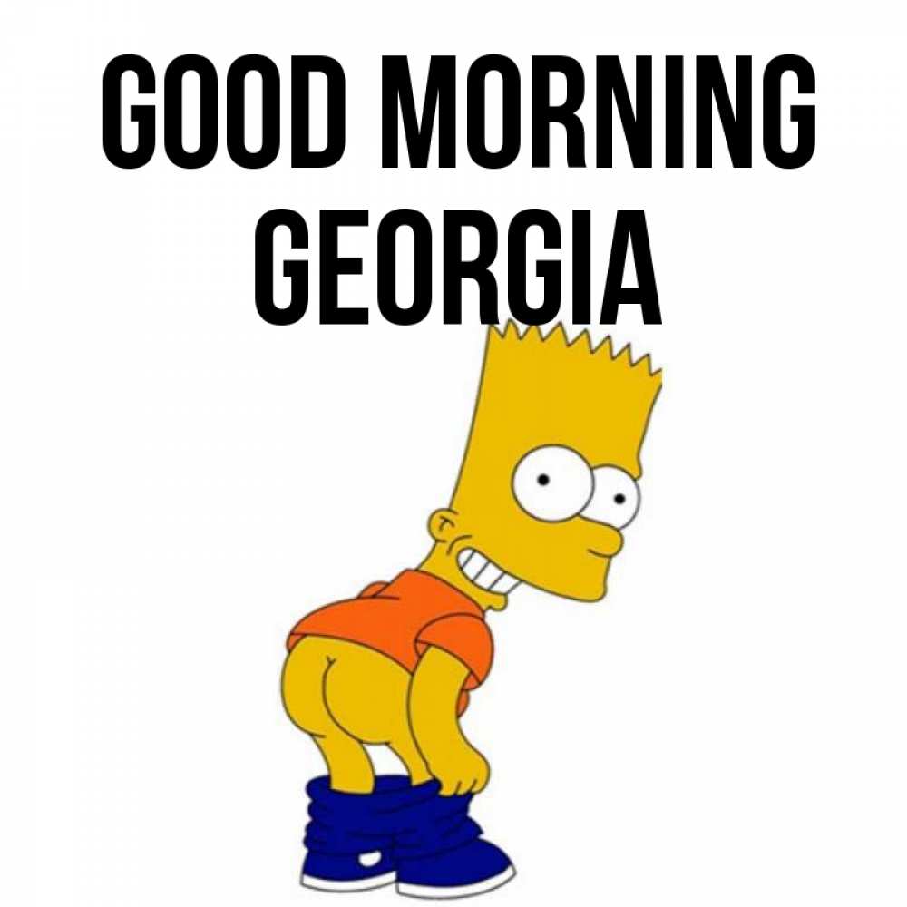 Greetings card с именем, Georgia Good morning Открытки с Симпсонами Greetings with text for free download 