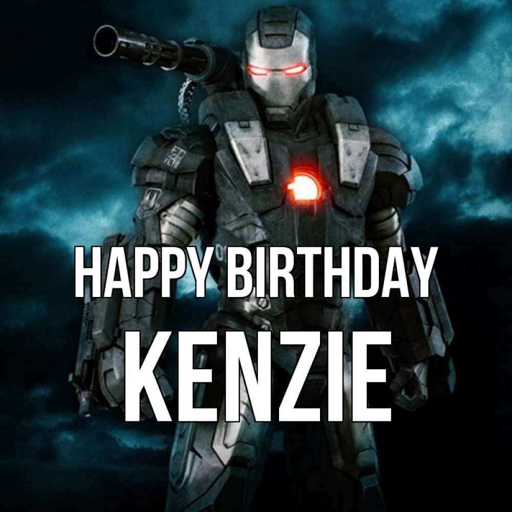 Greetings card с именем, Kenzie Happy Birthday марвел супергерой в новом костюме Greetings with text for free download 