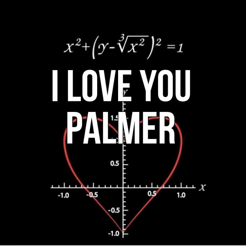 Greetings card с именем, Palmer I love you сердечная формула Greetings with text for free download 