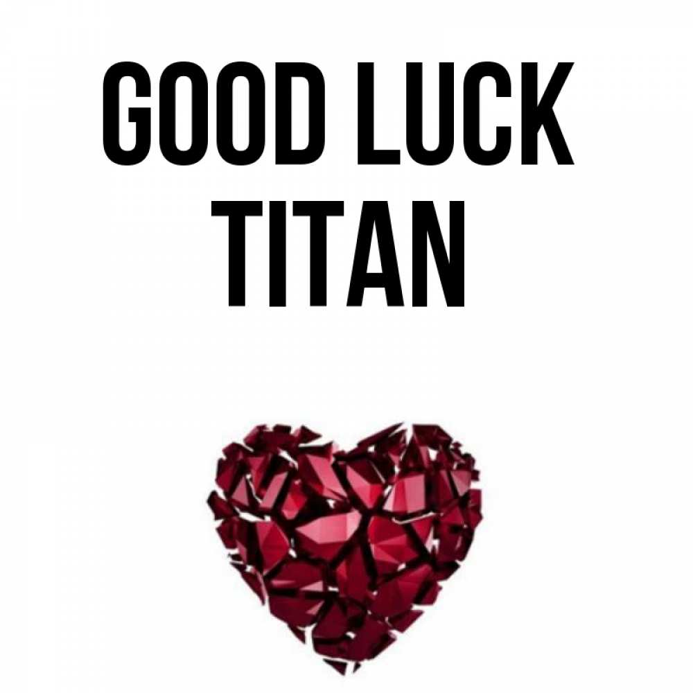 Greetings card с именем, Titan Good luck бордовое из кристаллов  1 Greetings with text for free download 