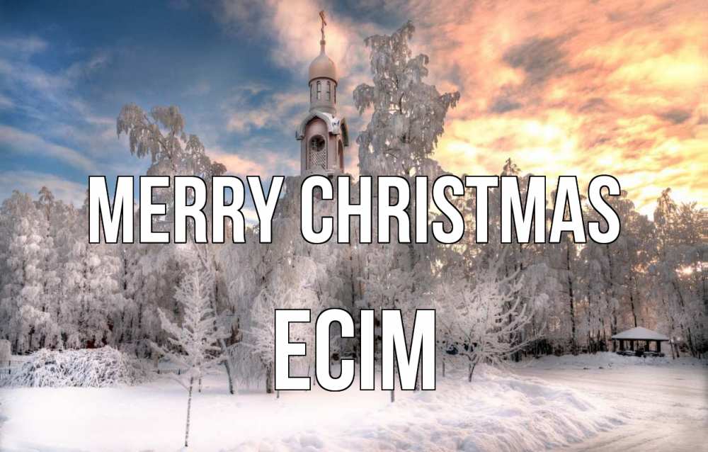 Greetings card с именем, Есім Merry Christmas лес, зима 2 Greetings with text for free download 