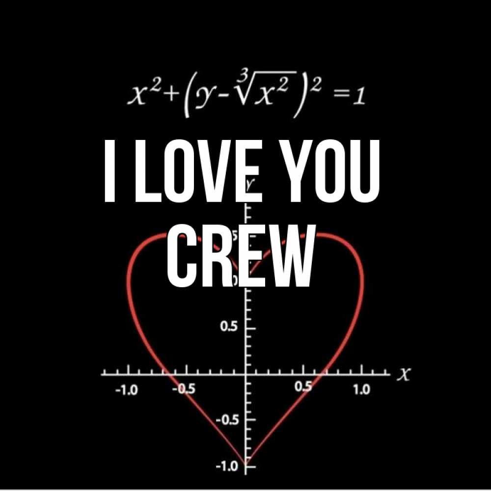 Greetings card с именем, Crew I love you сердечная формула Greetings with text for free download 
