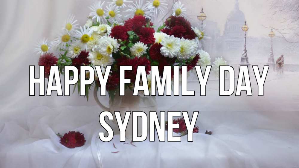 Greetings card с именем, Sydney happy family day с днем семьи Greetings with text for free download 