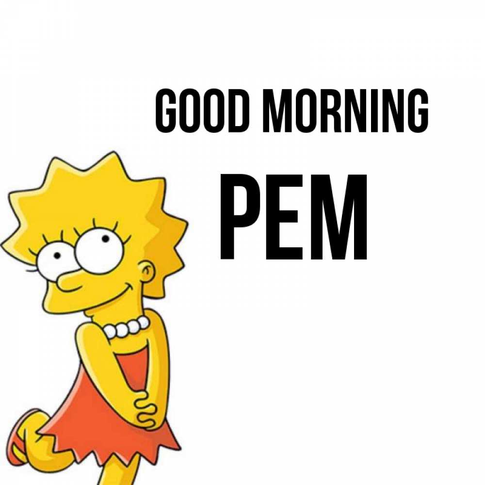 Greetings card с именем, Рем Good morning в платье и ожерелье Greetings with text for free download 