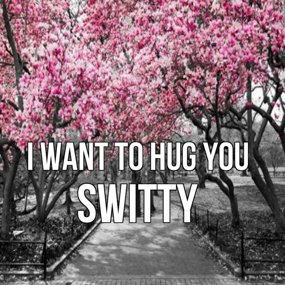 Greetings card с именем, switty I want to hug you обработанное фото Greetings with text for free download 