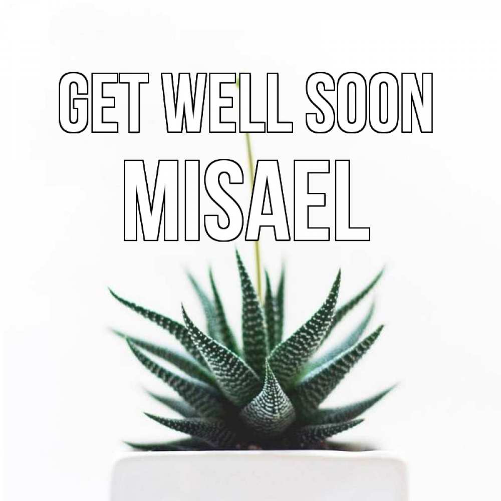 Greetings card с именем, Misael Get well soon короче это непонятная колючка Greetings with text for free download 