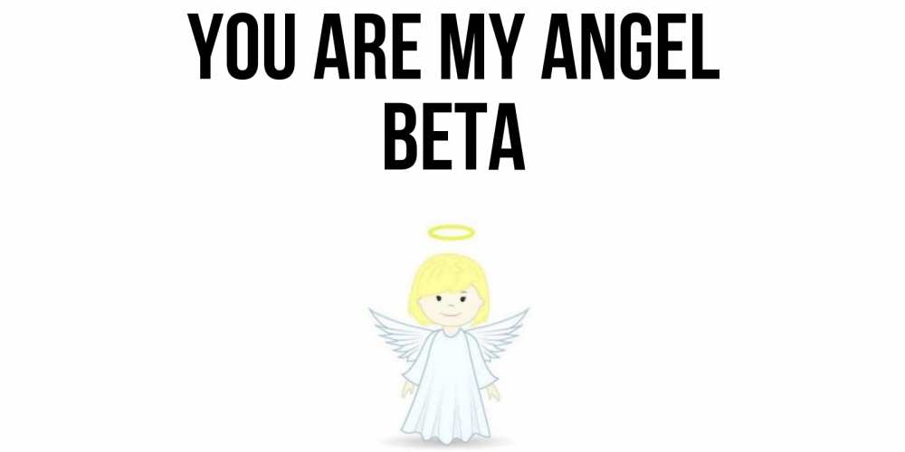 Greetings card с именем, Вета You are my angel ангел Greetings with text for free download 
