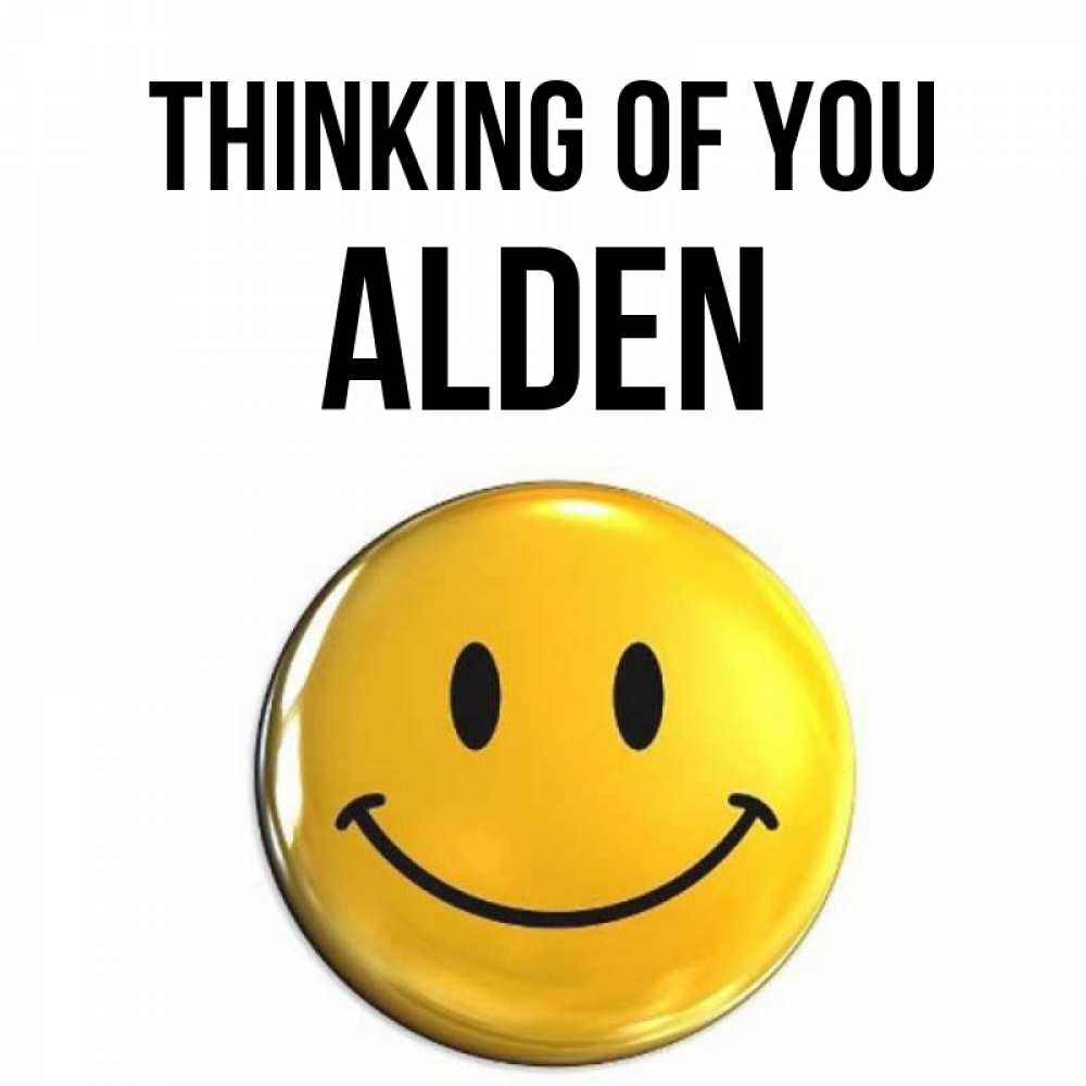Greetings card с именем, Alden Thinking of you создать открытку с подписью своими руками Greetings with text for free download 