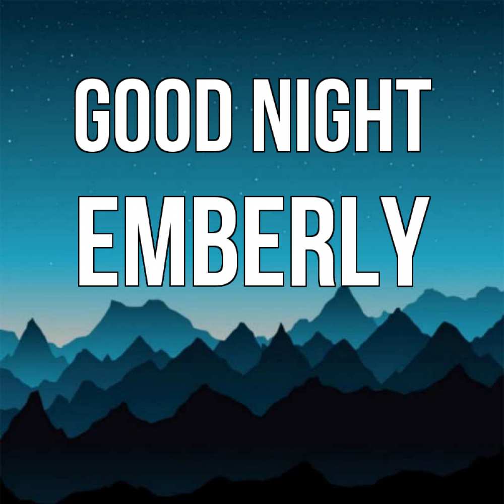 Greetings card с именем, Emberly Good night сладких снов звездное небо Greetings with text for free download 