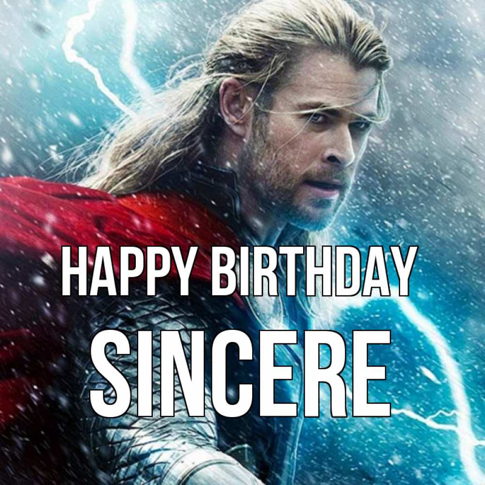 Greetings card с именем, Sincere Happy Birthday марвел боги Greetings with text for free download 