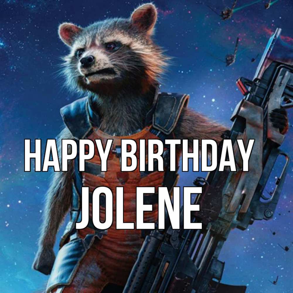 Greetings card с именем, Jolene Happy Birthday реактивный Рокета Greetings with text for free download 