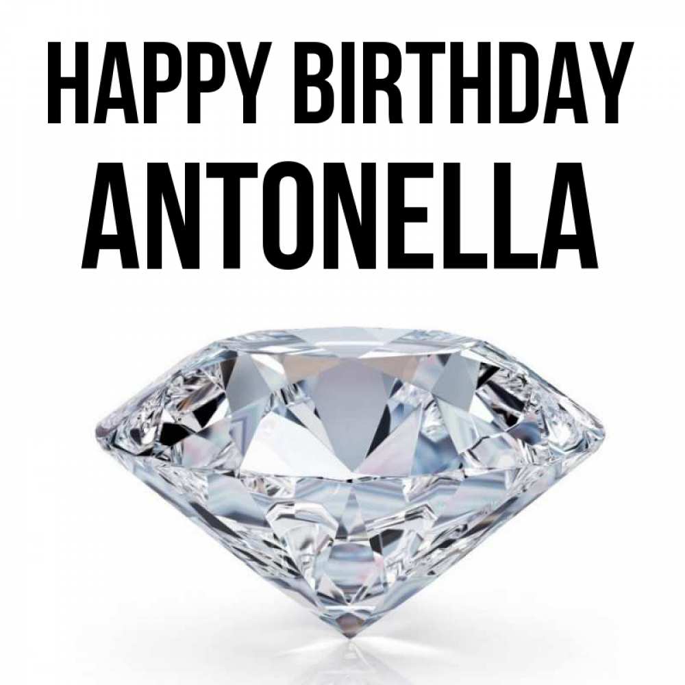 Greetings card с именем, Antonella Happy Birthday к пожеланием быть богатым Greetings with text for free download 