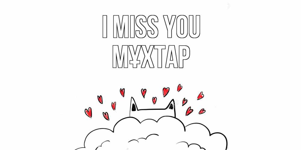 Greetings card с именем, МҰХТАР I miss you котик скучает по тебе очень с сердечками Greetings with text for free download 