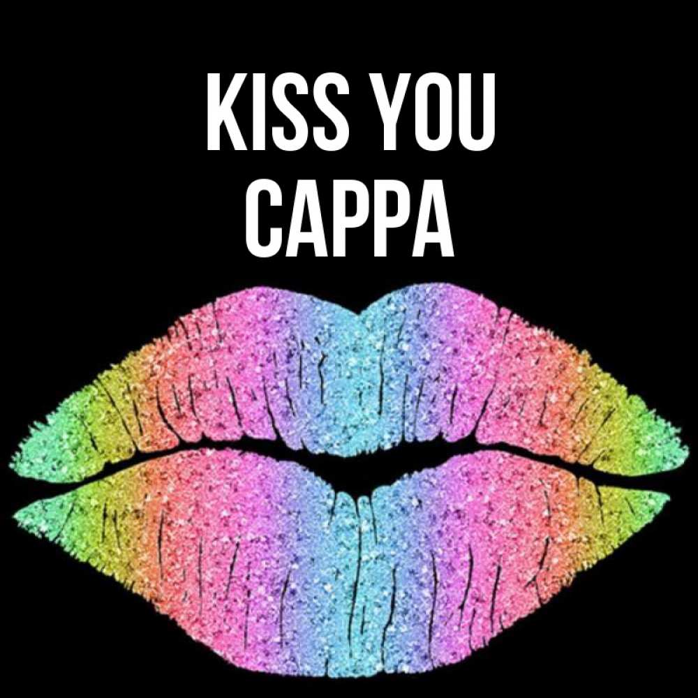 Greetings card с именем, Сарра Kiss you след от губ на черном фоне Greetings with text for free download 