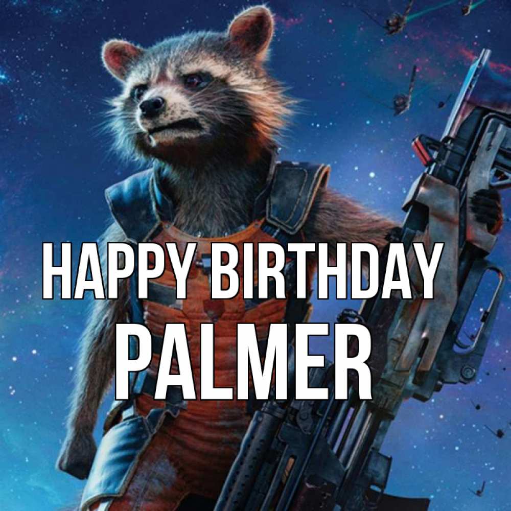 Greetings card с именем, Palmer Happy Birthday реактивный Рокета Greetings with text for free download 