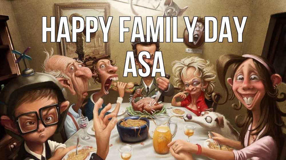 Greetings card с именем, Asa happy family day с днем семьи Greetings with text for free download 