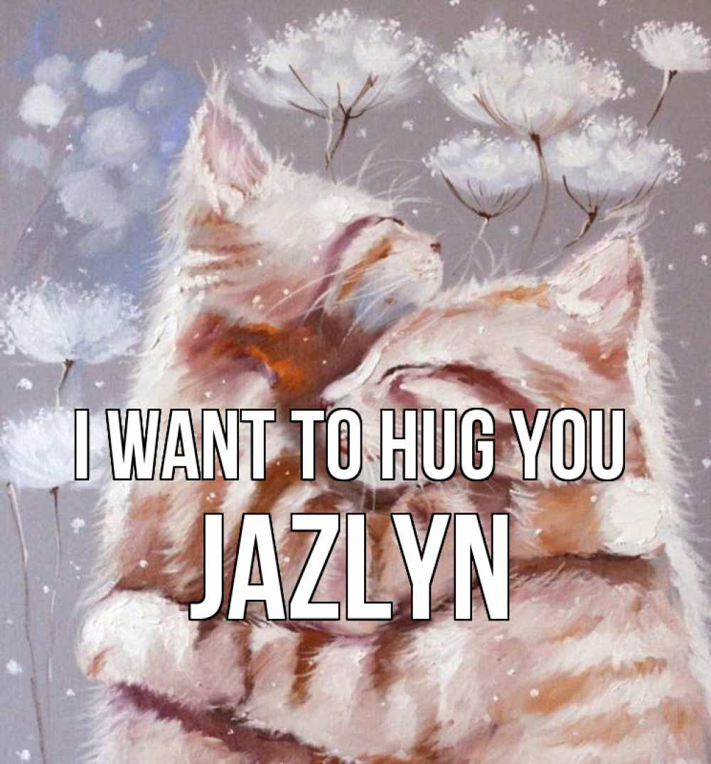 Greetings card с именем, Jazlyn I want to hug you Море и горы Greetings with text for free download 