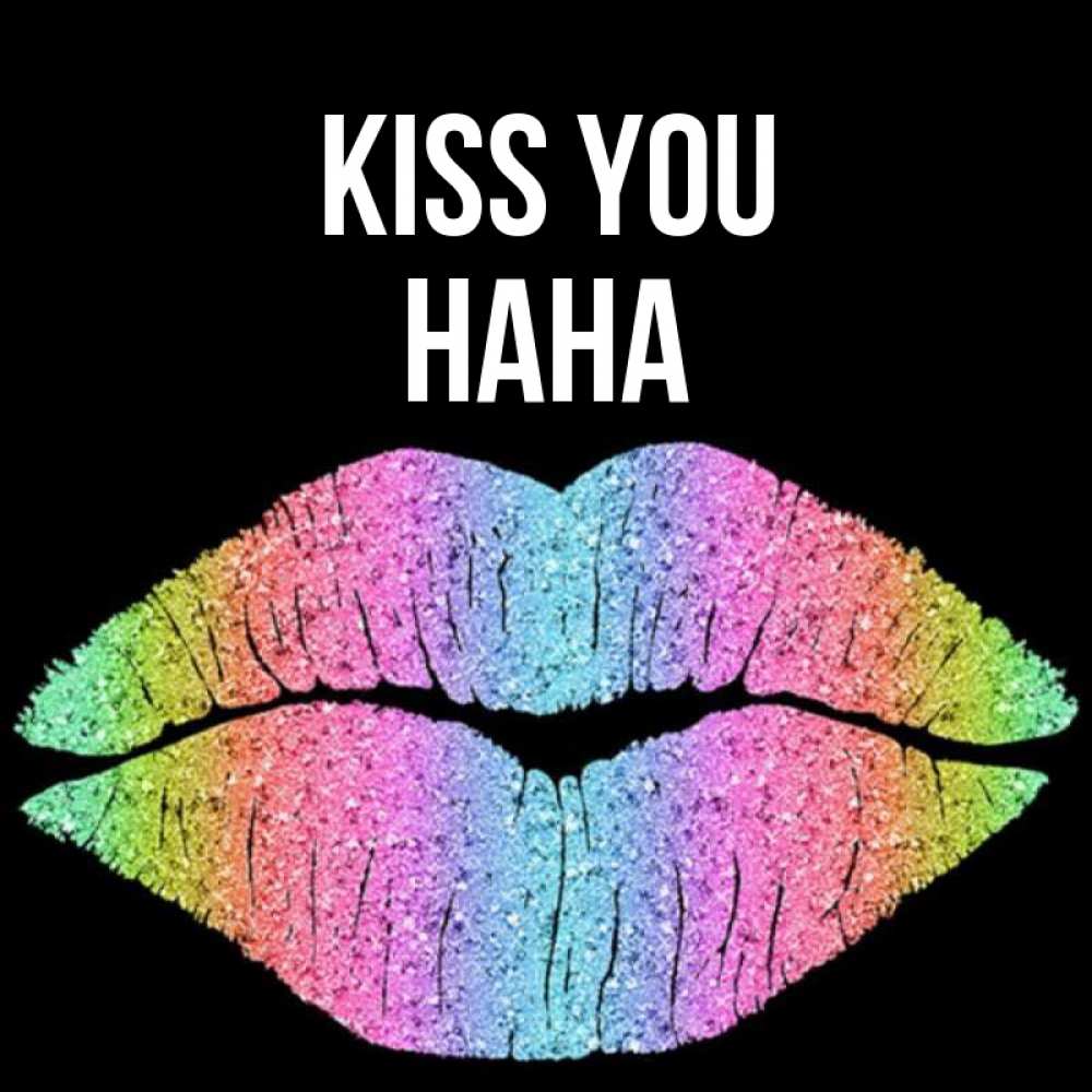 Greetings card с именем, Нана Kiss you след от губ на черном фоне Greetings with text for free download 