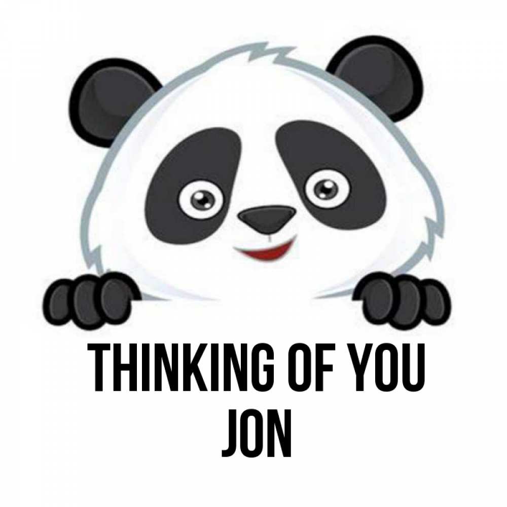 Greetings card с именем, Jon Thinking of you открытка для любимого Greetings with text for free download 