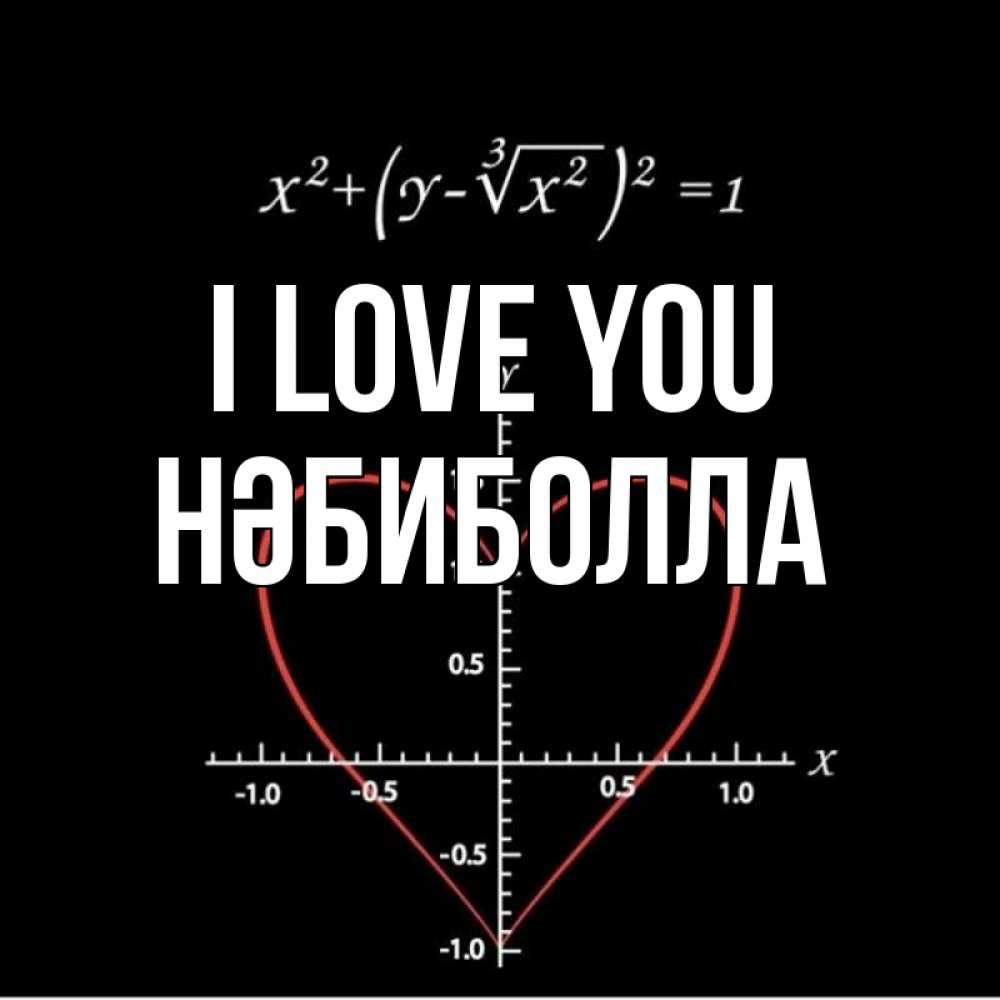 Greetings card с именем, НӘБИБОЛЛА I love you сердечная формула Greetings with text for free download 